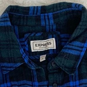 Express Tops - Express Boyfriend Flannel Button-Up Top Size L Express Tops - Express Boyfriend Flannel Button-Up Top Size L